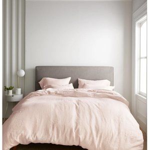 Quince, Queen, Blush, Linen Duvet Cover